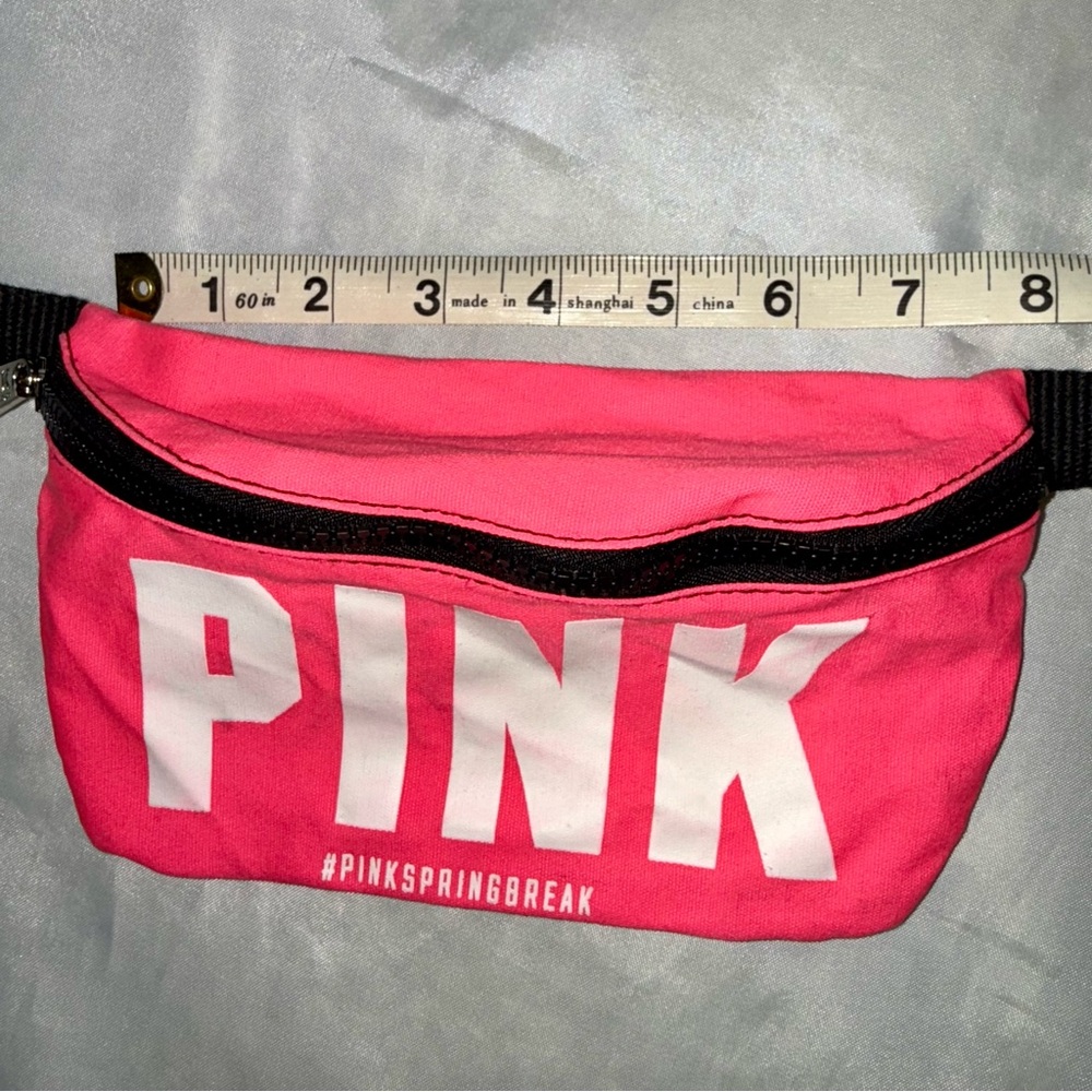 PINK Victoria's Secret Hot Pink White Black Fanny Pack WaistBelt SlingBag Y2K‎ - Picture 5 of 7